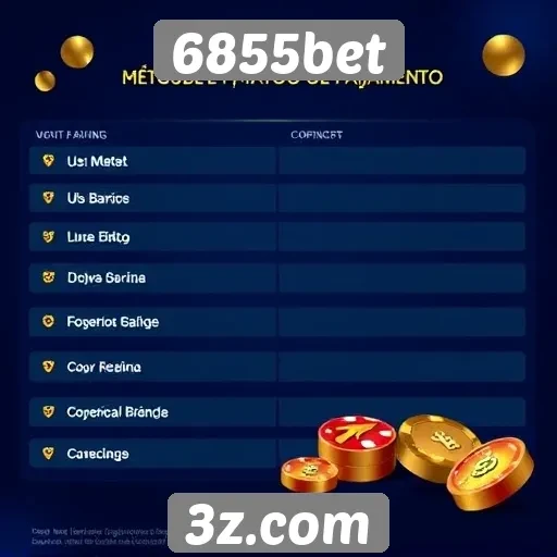Comparativo de métodos de pagamento na 6855bet